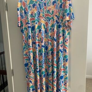 TUCKERNUT, Colorful Abstract Print Dress EUC